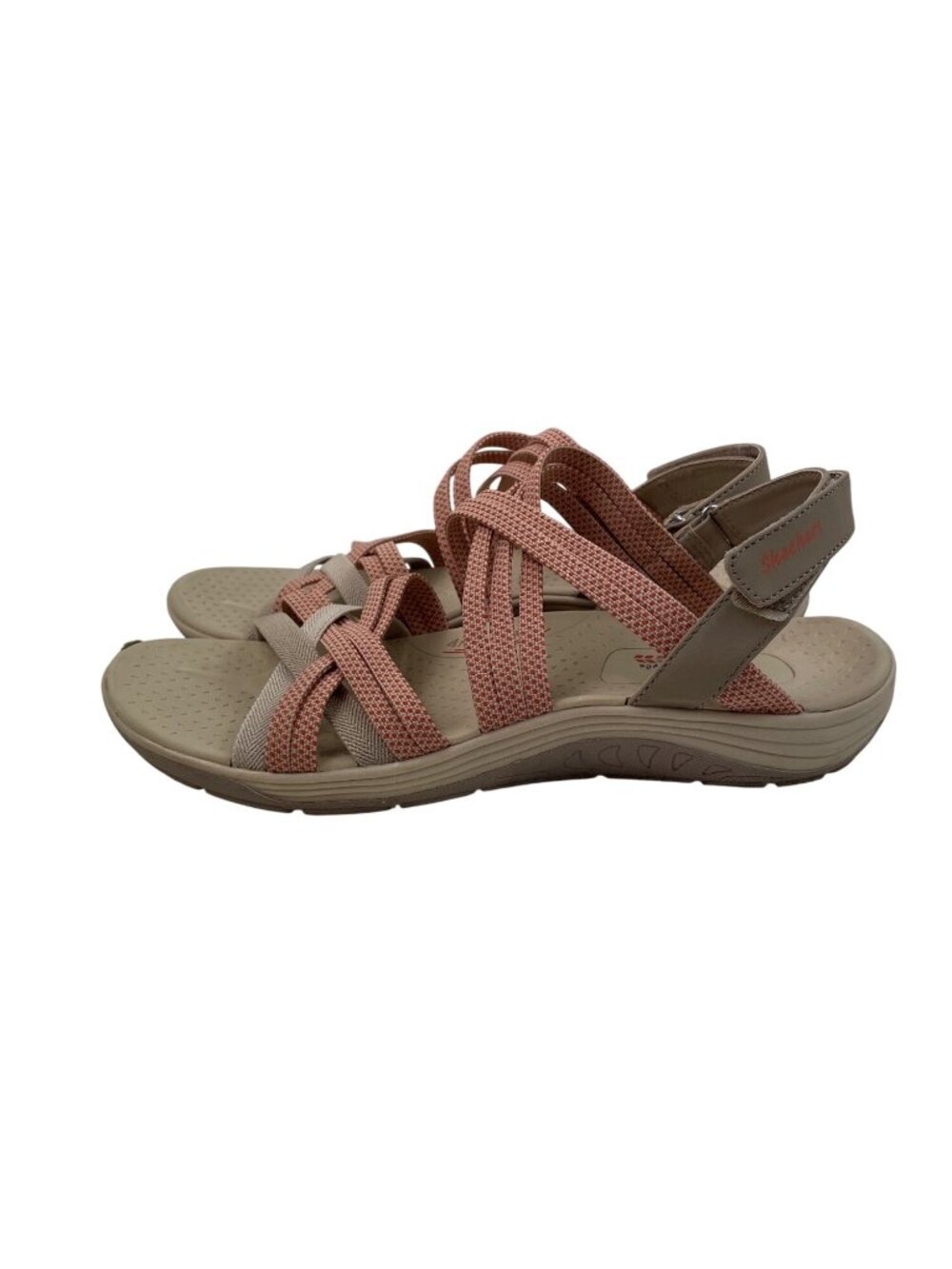 Skechers Washable Reggae Cup Sport Sandals Smitten By You Taupe/Coral Size 11